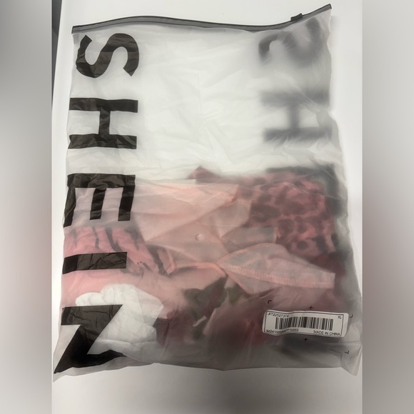 NWT SHEIN Pink Leopard Print Cold Shoulder Top✨ - Picture 5 of 5